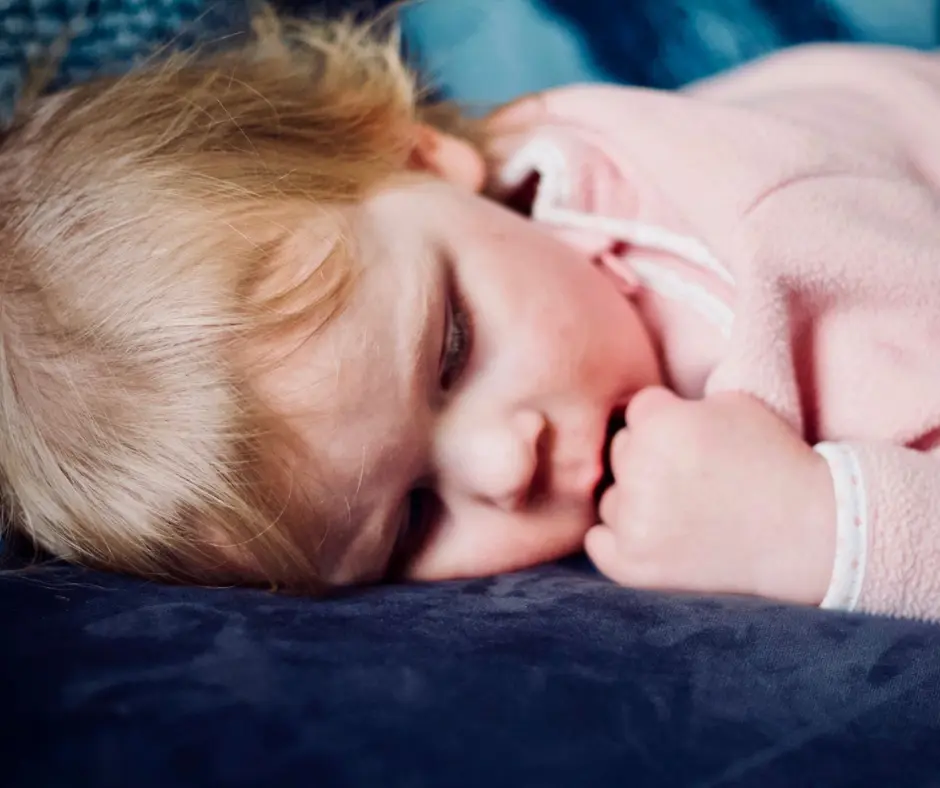 A child is sleeping