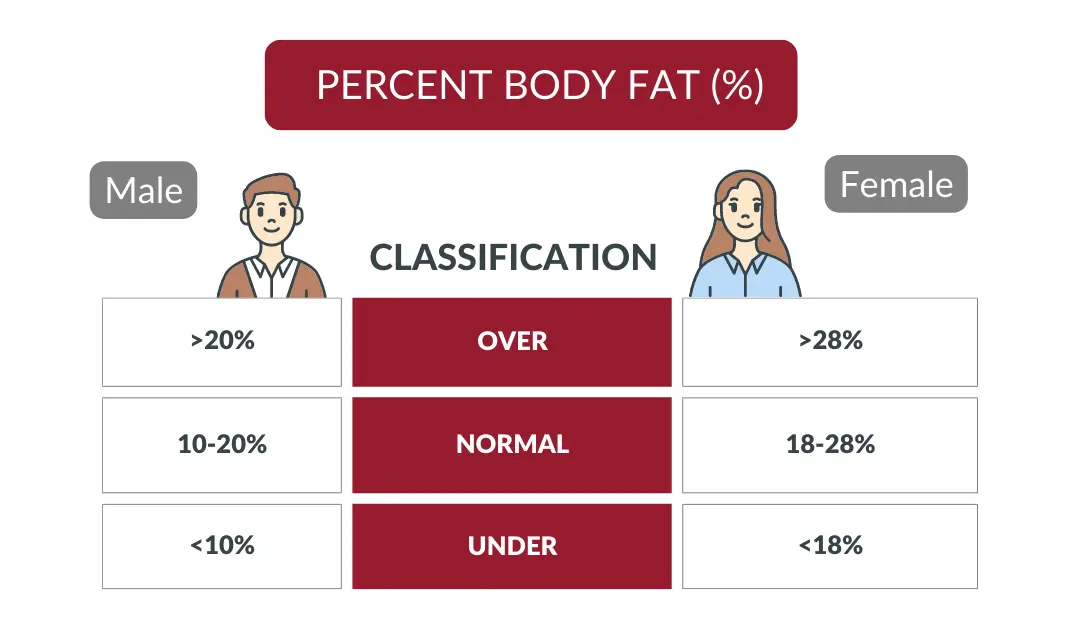 Percent Body Fat Normal Range in InBody