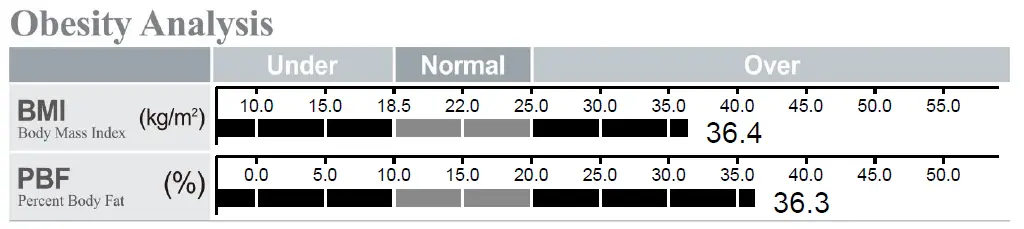 Obesity Analysis tells how much body fat in bulking and cutting phase