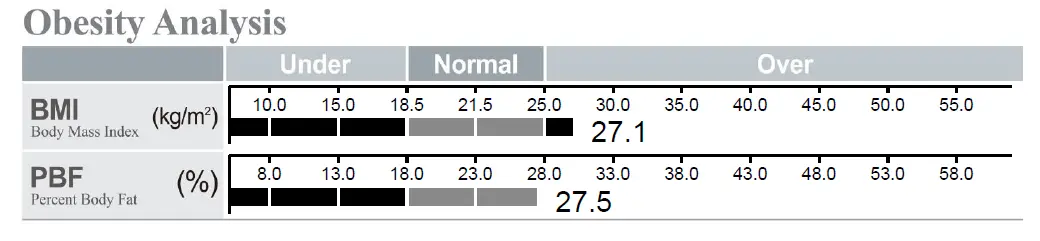 BMI and Percent Body Fat in InBody Result