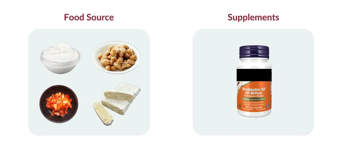 Food source and supplement for probiotic